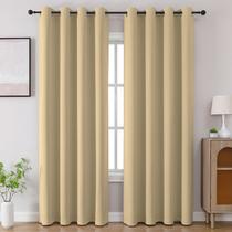 Cortinas Blackout CUCRAF Beige, 213 cm de comprimento, conjunto de 2 painéis