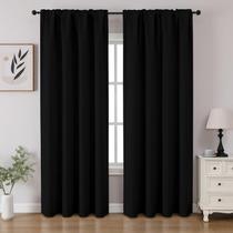 Cortinas Blackout CUCRAF Black 244 cm de comprimento, conjunto de 2 painéis