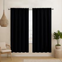 Cortinas Blackout CUCRAF Pure Black 160x160cm Conjunto de 2 painéis