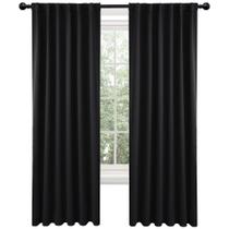 Cortinas Blackout Deconovo Black 213 cm x 213 cm para quarto