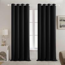 Cortinas Blackout Deconovo Solid 100% pretas 107x160cm 1 painel Cortinas Blackout Deconovo Solid 100% pretas 107x160cm 1 painel
