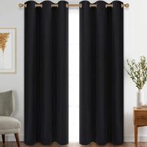 Cortinas Blackout Diraysid com isolamento térmico 107x213cm pretas