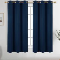 Cortinas Blackout Diraysid Navy Blue Thermal 42 x 72 polegadas, 2 painéis