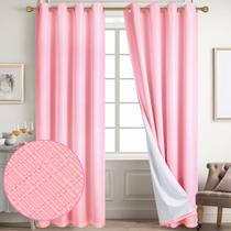 Cortinas Blackout Diraysid Pink Linen 130x240cm (2 painéis)