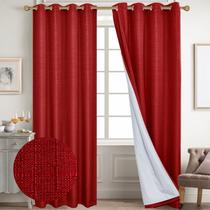 Cortinas Blackout Diraysid Red Linen 130x240cm (2 painéis)