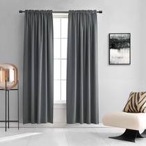 Cortinas Blackout DONREN Medium Grey para quarto 132x229cm