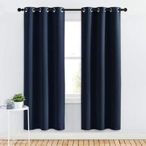 Cortinas Blackout Draperies NICETOWN All Season Navy 34x72in Cortinas Blackout Draperies NICETOWN All Season Navy 34x72in