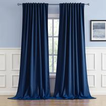 Cortinas Blackout DUALIFE com isolamento térmico azul marinho 2x3m Cortinas Blackout DUALIFE com isolamento térmico azul marinho 2x3m