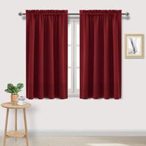 Cortinas Blackout DWCN Christmas Burgundy 107x137cm 2 peças