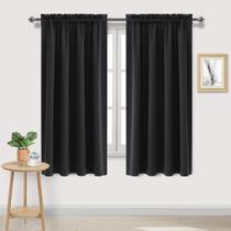 Cortinas Blackout DWCN com isolamento térmico 132x160cm pretas Cortinas Blackout DWCN com isolamento térmico 132x160cm pretas