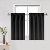 Cortinas Blackout DWCN com isolamento térmico preto 132x91cm 2 painéis