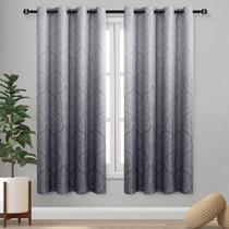 Cortinas Blackout DWCN Ombre com isolamento térmico cinza 52x160cm Cortinas Blackout DWCN Ombre com isolamento térmico cinza 52x160cm