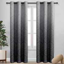 Cortinas Blackout DWCN - Padrão Ombre Damask - 107x213cm (2 Painéis)