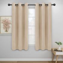Cortinas Blackout Easy-Going, com isolamento térmico, bege, 42 x 63 polegadas