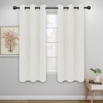 Cortinas Blackout Easy-Going, com isolamento térmico, marfim, 42 x 63 polegadas