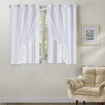 Cortinas Blackout em Tecido Com Voil 2.00 x 1.40 -