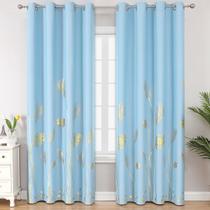 Cortinas Blackout Estelar Textiler Azul Cielo con Diseño de Palmeras 2.4 m Cortinas Blackout Estelar Textiler Azul Cielo con Diseño de Palmeras 2.4 m
