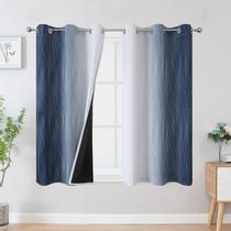 Cortinas Blackout Estelar Textiler Azul marinho/branco acinzentado 115x114cm