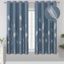 Cortinas Blackout Estelar Textiler Azul Piedra con Diseño de Hoja de Palma Cortinas Blackout Estelar Textiler Azul Piedra con Diseño de Hoja de Palma