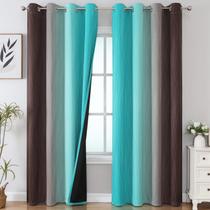Cortinas Blackout Estelar Textiler Brown/Teal Gradient 132x213cm Cortinas Blackout Estelar Textiler Brown/Teal Gradient 132x213cm