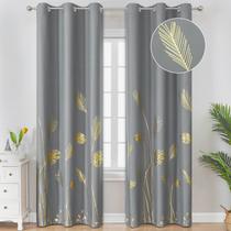 Cortinas Blackout Estelar Textiler Gold & Grey 214x213cm 2 painéis Cortinas Blackout Estelar Textiler Gold & Grey 214x213cm 2 painéis