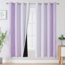 Cortinas Blackout Estelar Textiler Lila/Blanco Grisáceo 132x183 cm
