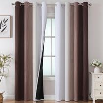 Cortinas Blackout Estelar Textiler Ombre marrom/branco acinzentado Cortinas Blackout Estelar Textiler Ombre marrom/branco acinzentado