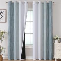 Cortinas Blackout Estelar Textiler Stone azul/branco acinzentado 213 cm Cortinas Blackout Estelar Textiler Stone azul/branco acinzentado 213 cm