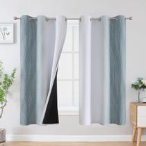 Cortinas Blackout Estelar Textiler Stone azul/branco acinzentado