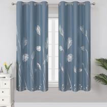 Cortinas Blackout Estelar Textiler Stone Blue com palmeira Cortinas Blackout Estelar Textiler Stone Blue com palmeira