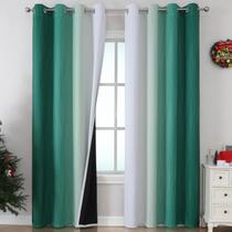 Cortinas Blackout Estelar Textiler verde/branco acinzentado 214cm Cortinas Blackout Estelar Textiler verde/branco acinzentado 214cm