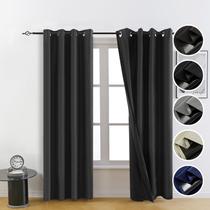 Cortinas Blackout FEBSIXTH 100% pretas 213x137cm 2 painéis Cortinas Blackout FEBSIXTH 100% pretas 213x137cm 2 painéis