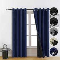 Cortinas Blackout FEBSIXTH Blue 100% poliéster 213x137cm Cortinas Blackout FEBSIXTH Blue 100% poliéster 213x137cm