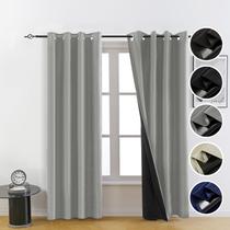 Cortinas Blackout FEBSIXTH Grey 100% poliéster 213x137cm Cortinas Blackout FEBSIXTH Grey 100% poliéster 213x137cm