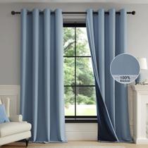 Cortinas Blackout FMFUNCTEX 100% Blackout Slate Blue 214x213cm