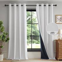 Cortinas Blackout FMFUNCTEX 100% brancas texturizadas 213x214cm