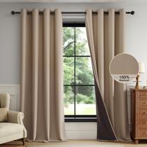Cortinas Blackout FMFUNCTEX 100% marrons 214 cm x 213 cm 2 painéis