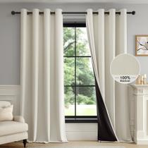 Cortinas Blackout FMFUNCTEX Bege 100% isoladas termicamente