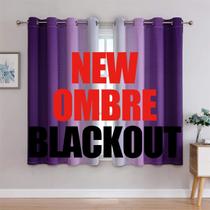Cortinas Blackout G2000 roxo/branco acinzentado 160x160cm 2 painéis Cortinas Blackout G2000 roxo/branco acinzentado 160x160cm 2 painéis