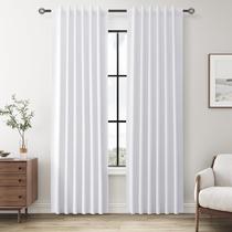 Cortinas Blackout Guken White Linen 213 cm, 2 painéis, 7 pés Cortinas Blackout Guken White Linen 213 cm, 2 painéis, 7 pés