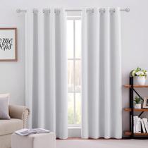 Cortinas Blackout HOMEIDEAS Branco acinzentado 132x244cm 2 painéis
