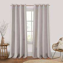 Cortinas Blackout HOMEIDEAS Faux Linen 100% Blackout 132x244cm