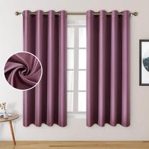 Cortinas Blackout HOMEIDEAS - Faux Silk Lavanda Rosa - 132x160cm