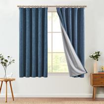 Cortinas blackout jinchan Burlap Look, linho forrado, 160x160cm, azul Cortinas blackout jinchan Burlap Look, linho forrado, 160x160cm, azul
