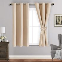 Cortinas Blackout JIUZHEN Bege - Isolamento Térmico - 38x54cm (2 Painéis)