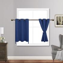 Cortinas Blackout JIUZHEN com isolamento térmico azul clássico 34x60cm Cortinas Blackout JIUZHEN com isolamento térmico azul clássico 34x60cm