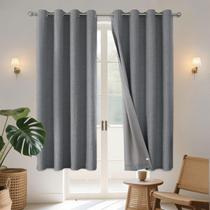 Cortinas Blackout Joydeco Burg 160x160cm 2 painéis cinza claro Cortinas Blackout Joydeco Burg 160x160cm 2 painéis cinza claro