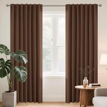 Cortinas Blackout Joydeco com 244 cm de comprimento, isoladas termicamente, marrons Cortinas Blackout Joydeco com 244 cm de comprimento, isoladas termicamente, marrons