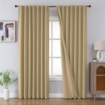 Cortinas Blackout Joydeco com isolamento térmico 108 polegadas bege Cortinas Blackout Joydeco com isolamento térmico 108 polegadas bege
