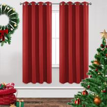 Cortinas Blackout Joydeco com isolamento térmico 183x107cm vermelhas Cortinas Blackout Joydeco com isolamento térmico 183x107cm vermelhas